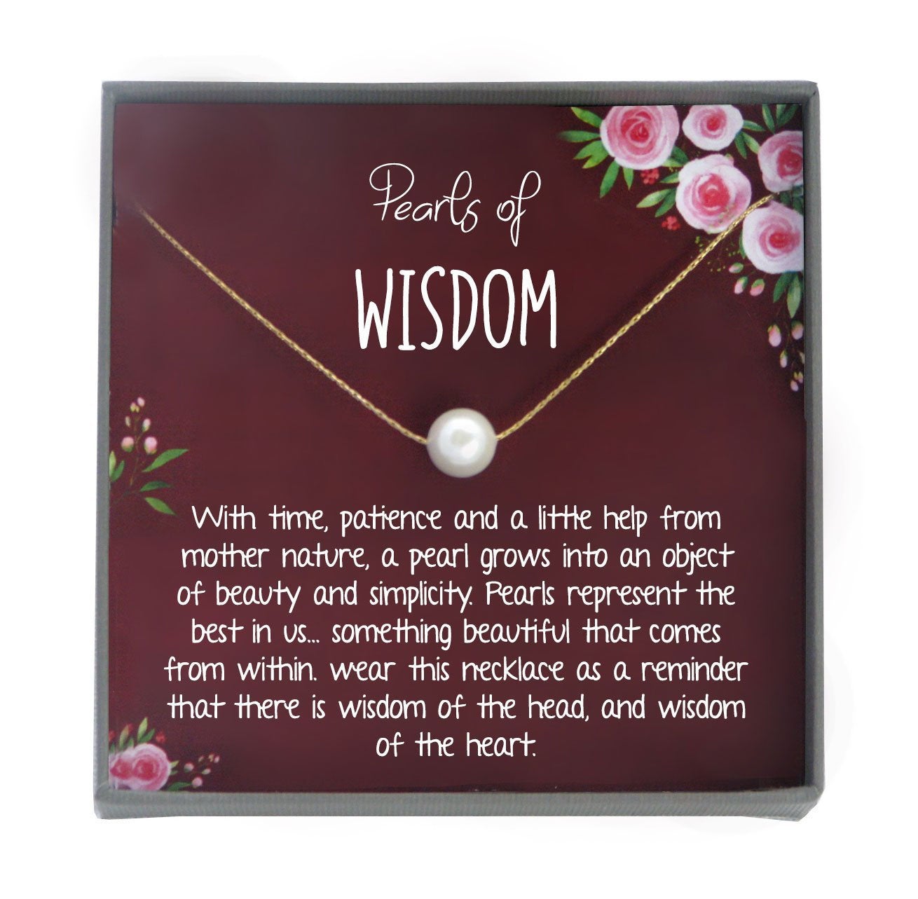 Single Pearl Necklace Floating Pearl Necklace, Pearl Necklace