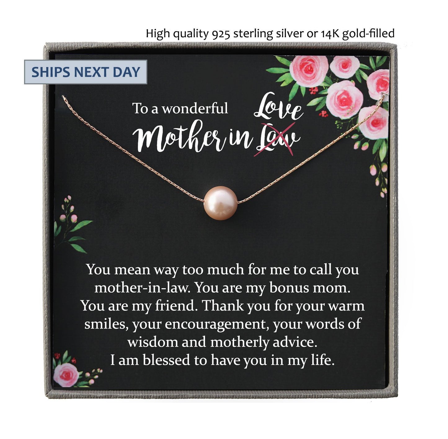 Funny Mother in Law Gifts, Mother-In-Law Necklace: Mother-In-Law, Mother-In-Law Gift, Mother-In-Law Necklace, To My Mother-In-Law Card Funny