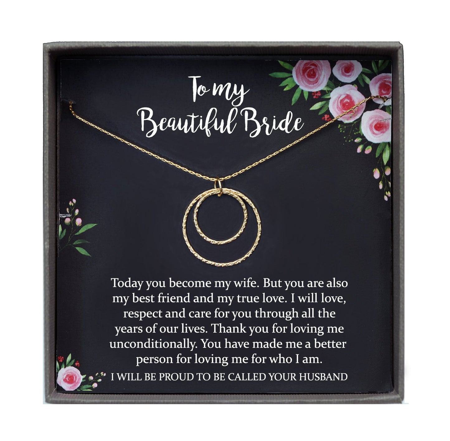 Groom to Bride Gift Wedding Day Gift for Bride from Groom to Bride Card To my Bride Gift from Groom