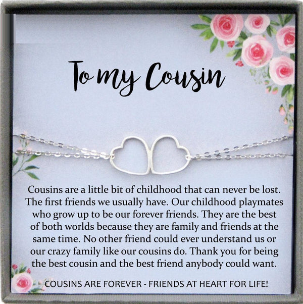 Cousin Gifts for Women, Cousin Bracelet for Cousins Gift, Cousin best friend, Cousin Birthday Gift, cousins by chance friends by choice