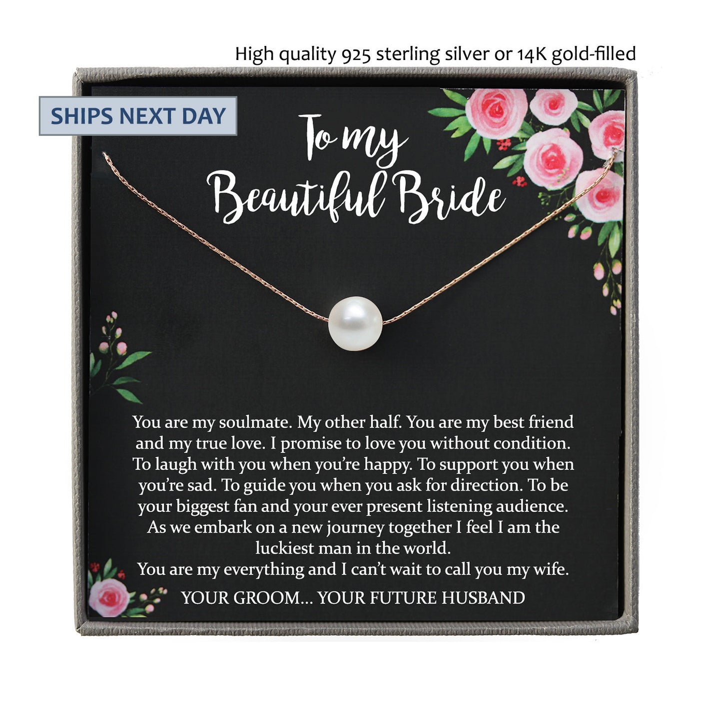 Wedding Day Gift for bride from Groom, To my Beautiful Bride Gift from Groom to Bride Gift Wedding Day
