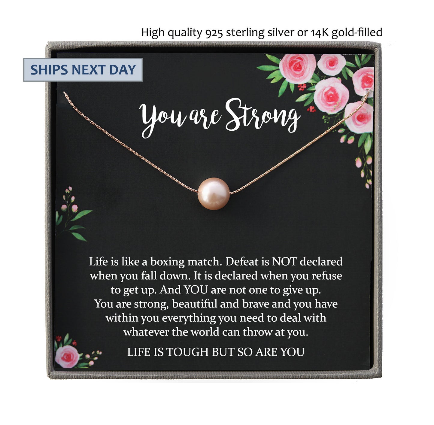 Sympathy Gift Necklace: Illness, Cancer, Chemo, Sickness, Encouragement gift, Empathy, Uplifting