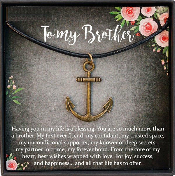 Christmas Gifts for Brother Birthday Gifts for Brother Gift Ideas, Gifts for Brother from Sister, Mens Necklace