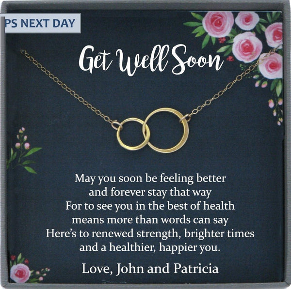 Recovery Gifts, Get Well Gift Necklace for Women, Cancer, Illness, Sick Friend Gift, Surgery Gifts, Get Well Soon Gift