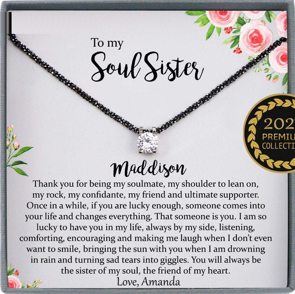 Soul Sister Necklace, Unbiological Sister, Soul Sister Gift for Best Friend Gift, BFF Necklace