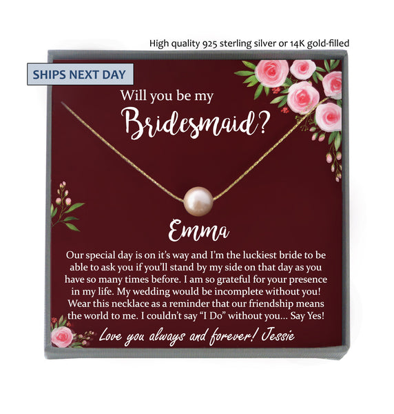 Be My Bridesmaid | Wedding Jewelry | outlet Will You Be My Bridesmaid Necklace