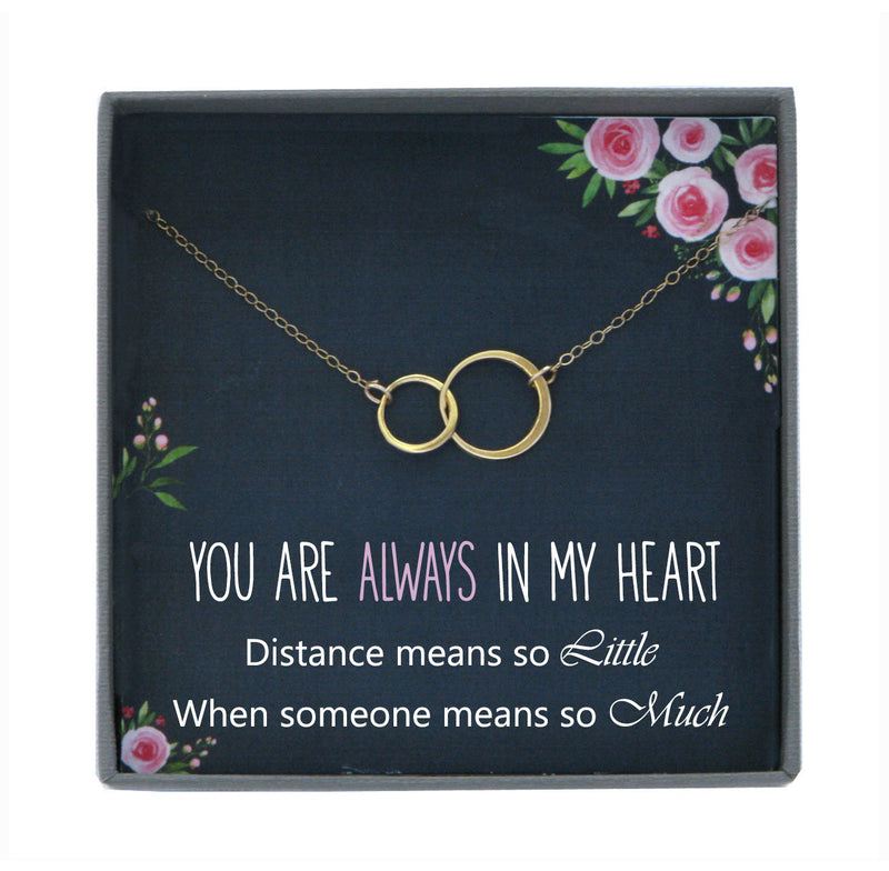 Long Distance Friendship Necklace Best Friend Long Distance Relationship Moving Away Gift Farewell gift Family Mom