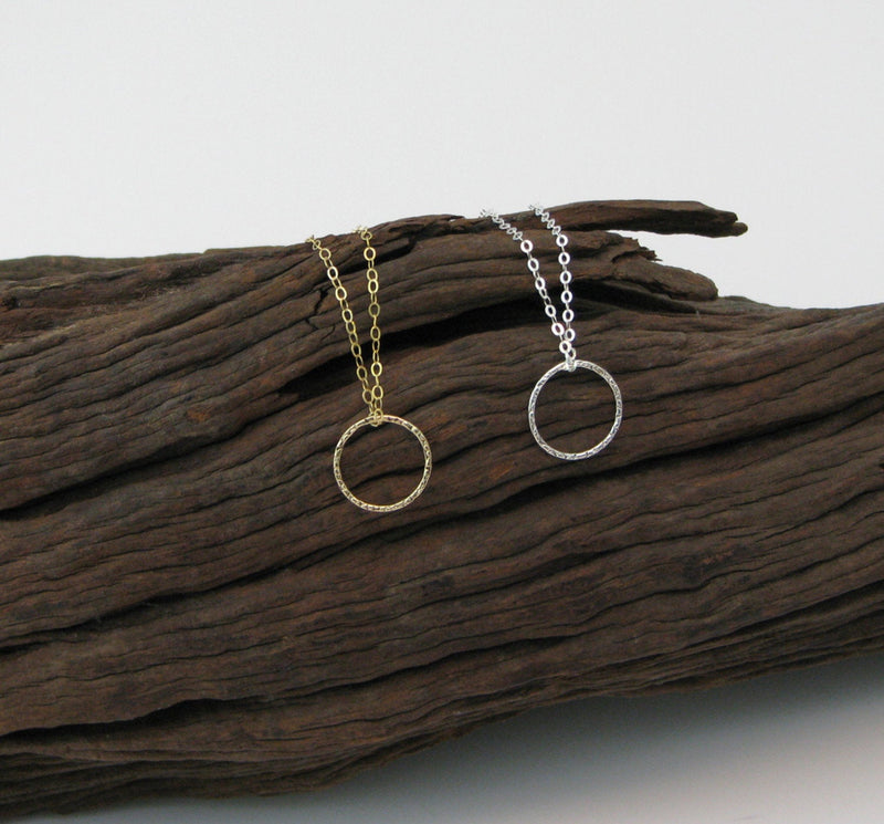 Karma Necklace Silver Eternity Necklace Silver Circle Necklace, Dainty Gold filled necklace, Dainty Necklaces for women
