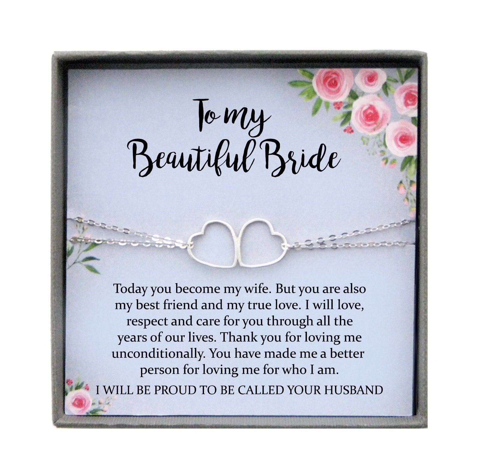 Wedding Day Gift for bride from Groom, To my Beautiful Bride Gift from Groom to Bride Gift Wedding Day