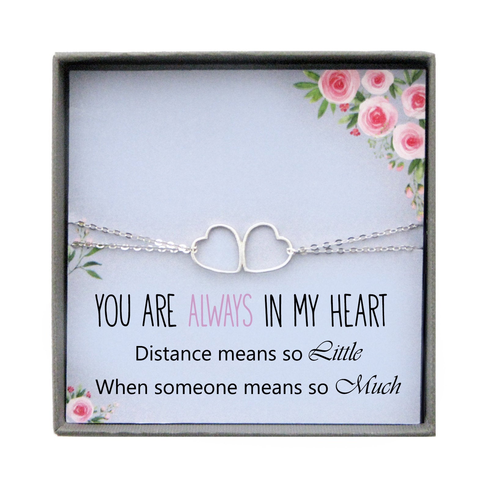 Long Distance Relationship Bracelet Long Distance Love Moving Away Gift family goodbye Best Friend Long Distance Gift Friendship