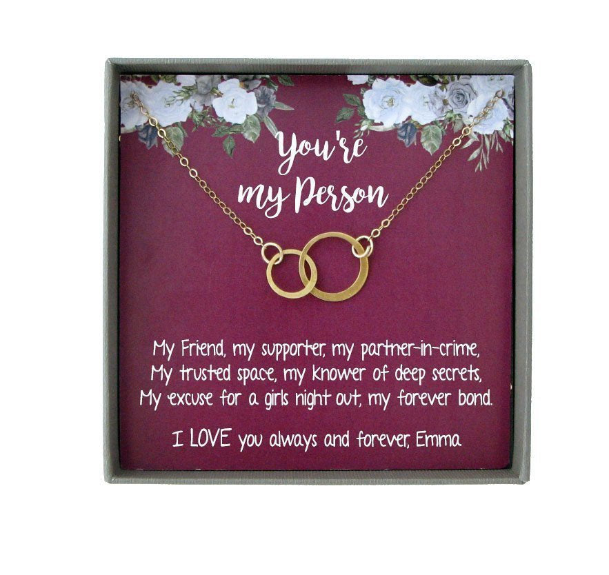 Youre my Person Necklace, You are my Person Gift, Best Friend Necklace, you're my person Friendship bff