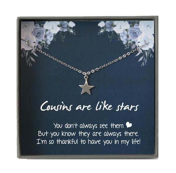 Cousin Gifts for Women, Cousin Gift for Cousin Birthday Gift Cousin Best friend Cousin Necklace Long Distance Cousin Quote