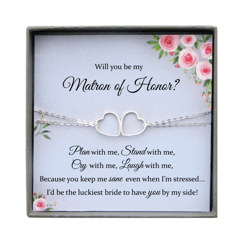 Matron of Honor Proposal Gift Bracelet, Will you by my Matron of Honor Gift MOH proposal gift