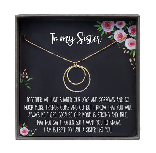 Sisters Necklace for Sister Gift for Sister Birthday Gift Sister Jewelry Sisterhood gifts
