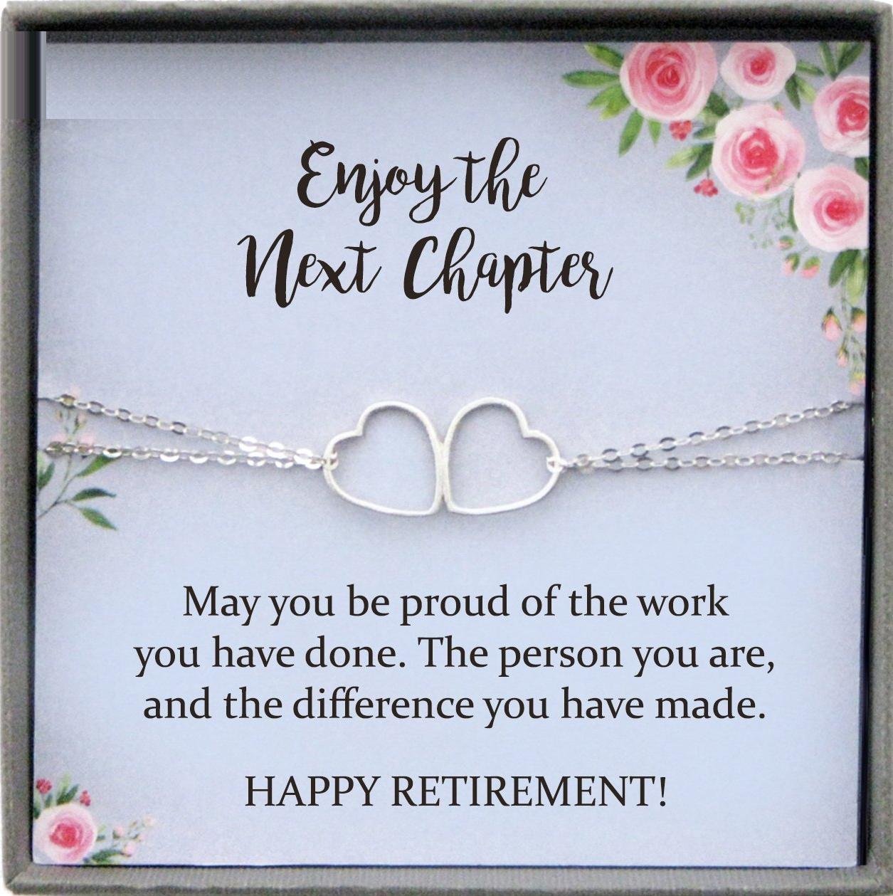 Retirement Gifts for Women Bracelet, Teacher Retirement Gift Retirement Bracelet