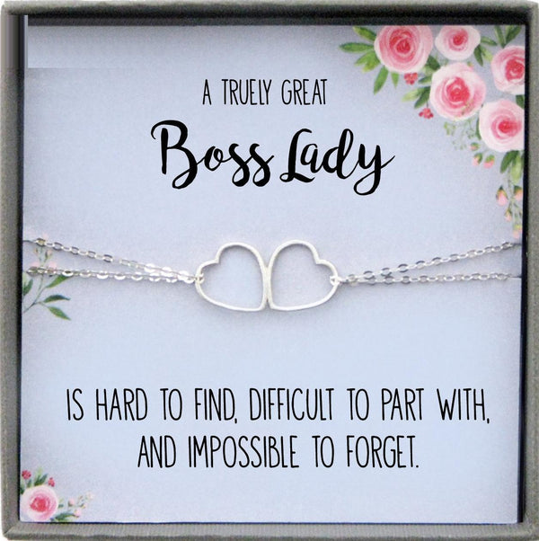 Boss Gifts for Women Boss Jewelry, Thank you Boss Bracelet, Boss Lady Gift Jewelry with card