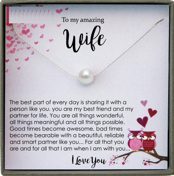 Wife Gift for Wife Birthday Gift, Wife Necklace Wife Gift from Husband to Wife Gift ideas