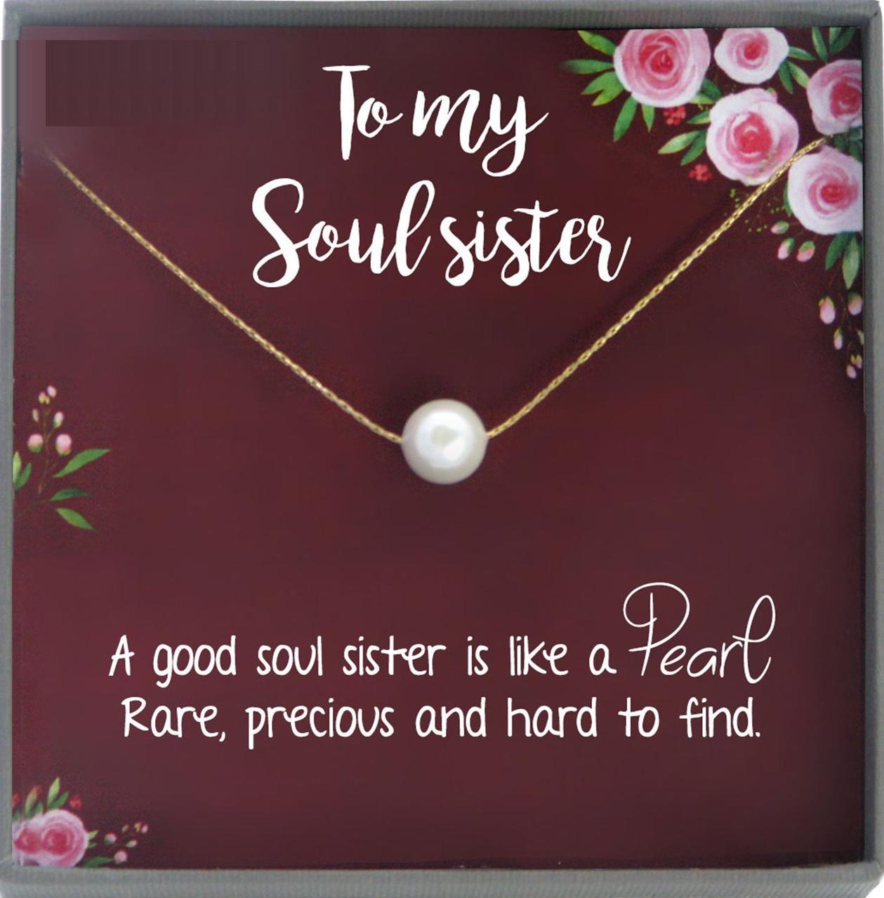 Soul Sister Gift, Best Friend Necklace Soul Sister Necklace Best Friend Gift Christmas Thank You Gift for Friend Best Friend Christmas Gift