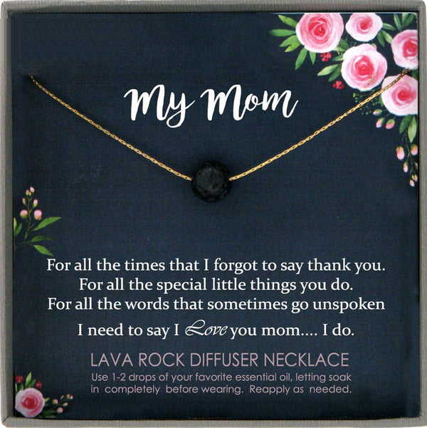 Mom Gift: Oil Diffuser Necklace, Lava stone Necklace, Aromatherapy Necklace, Diffuser Jewelry, Lava Stone Diffuser Necklace