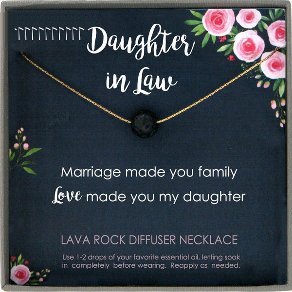 Daughter in Law Gift: Oil Diffuser Necklace, Lava Stone Diffuser Necklace, Aromatherapy Necklace, Diffuser Jewelry, Lava Stone Necklace