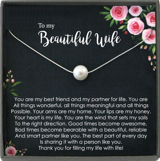 Wife Gift for Wife Birthday Gift, Wife Necklace Wife Christmas Gift from Husband to Wife Gift ideas