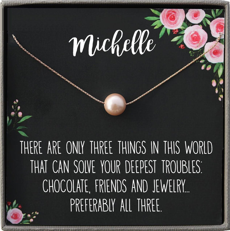 Rose Gold Necklace for Women, Rose Gold Jewelry for Women Gold Necklace for Friend