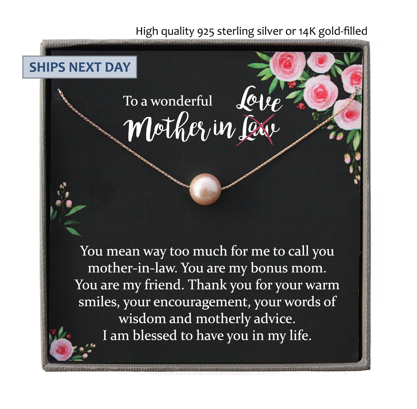 Funny Mother in Law Gifts, Mother-In-Law Necklace: Mother-In-Law, Mother-In-Law Gift, Mother-In-Law Necklace, To My Mother-In-Law Card Funny