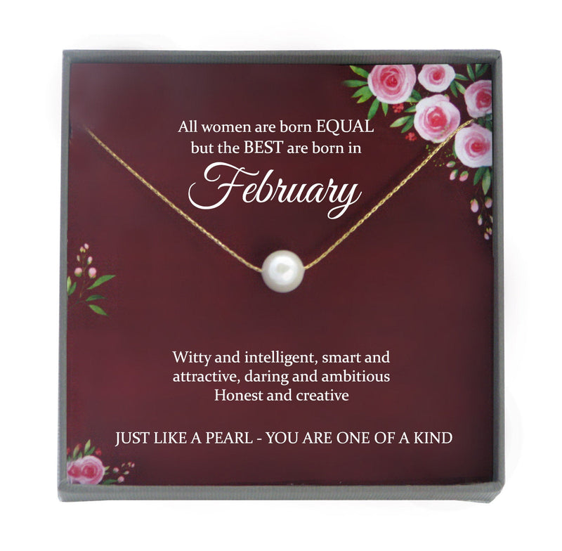 February Birthday Gift February gifts, gift for february birthday, queens are born in february necklace