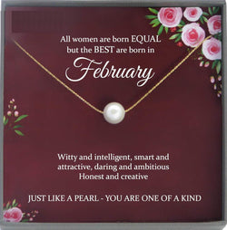 February Birthday Gift February gifts, gift for february birthday, queens are born in february necklace