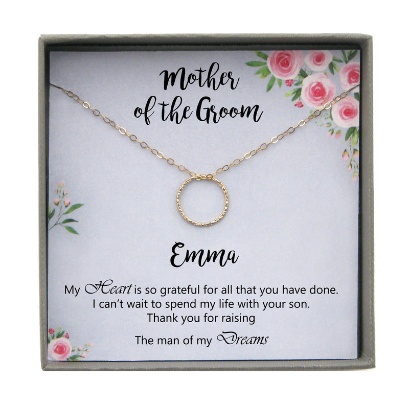Thank you for raising the man of my dreams Necklace, Mother in law wedding gift from bride