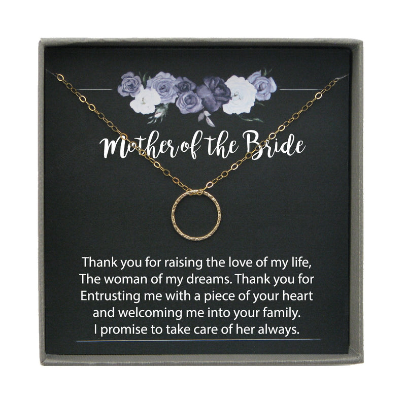 Mother of the Bride Gift from Groom Thank you for Raising the Woman of my Dreams Necklace from Groom to mother of bride Gift from son in law