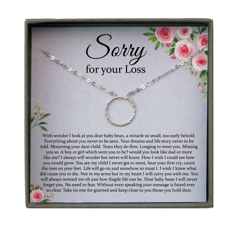 Miscarriage Gift Necklace: Loss of Baby, Sympathy Gift, Infant Loss Gift, Loss of Child Gift