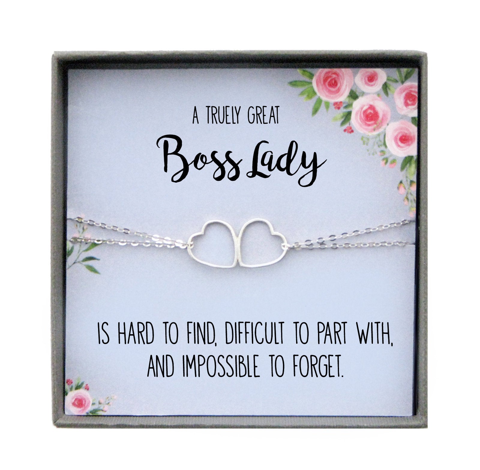 Boss Gifts for Women Boss Jewelry, Thank you Boss Bracelet, Boss Lady Gift Jewelry with card