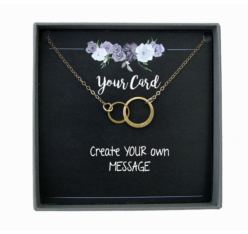 Personalized Gift Ideas for Women, Personalized Jewelry with Custom Message, Custom Greeting Card, Personalized Necklace with Card