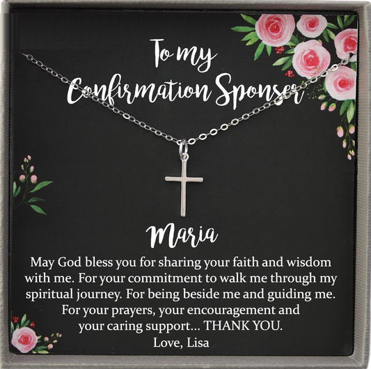 Confirmation Sponsor Gift for Women, Catholic Sponsor Gifts for Sponsors