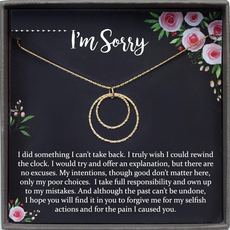Message Card Jewelry - Personalized Gifts, Gift to say sorry, Custom  Apology Necklace for Wife, I am sorry my love, Apology gift for wife,  Forgiveness Gift, Sorry gift for girlfriend 5902 :