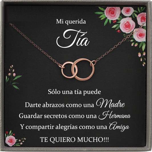 Tía Gift for Tía Gift Idea, Regalo para Tia Birthday, Spanish gift, Promoted to Tia Necklace, Best Tia