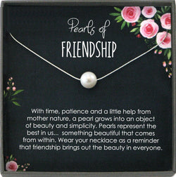 Friendship Necklace, Pearls of Friendship, Best Friend Necklace Gift