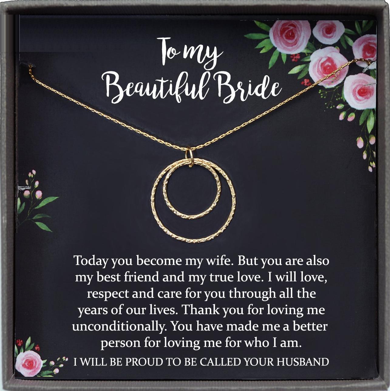 Groom to Bride Gift Wedding Day Gift for Bride from Groom to Bride Card To my Bride Gift from Groom