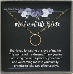 Mother of the Bride Gift from Groom Thank you for Raising the Woman of my Dreams Necklace from Groom to mother of bride Gift from son in law