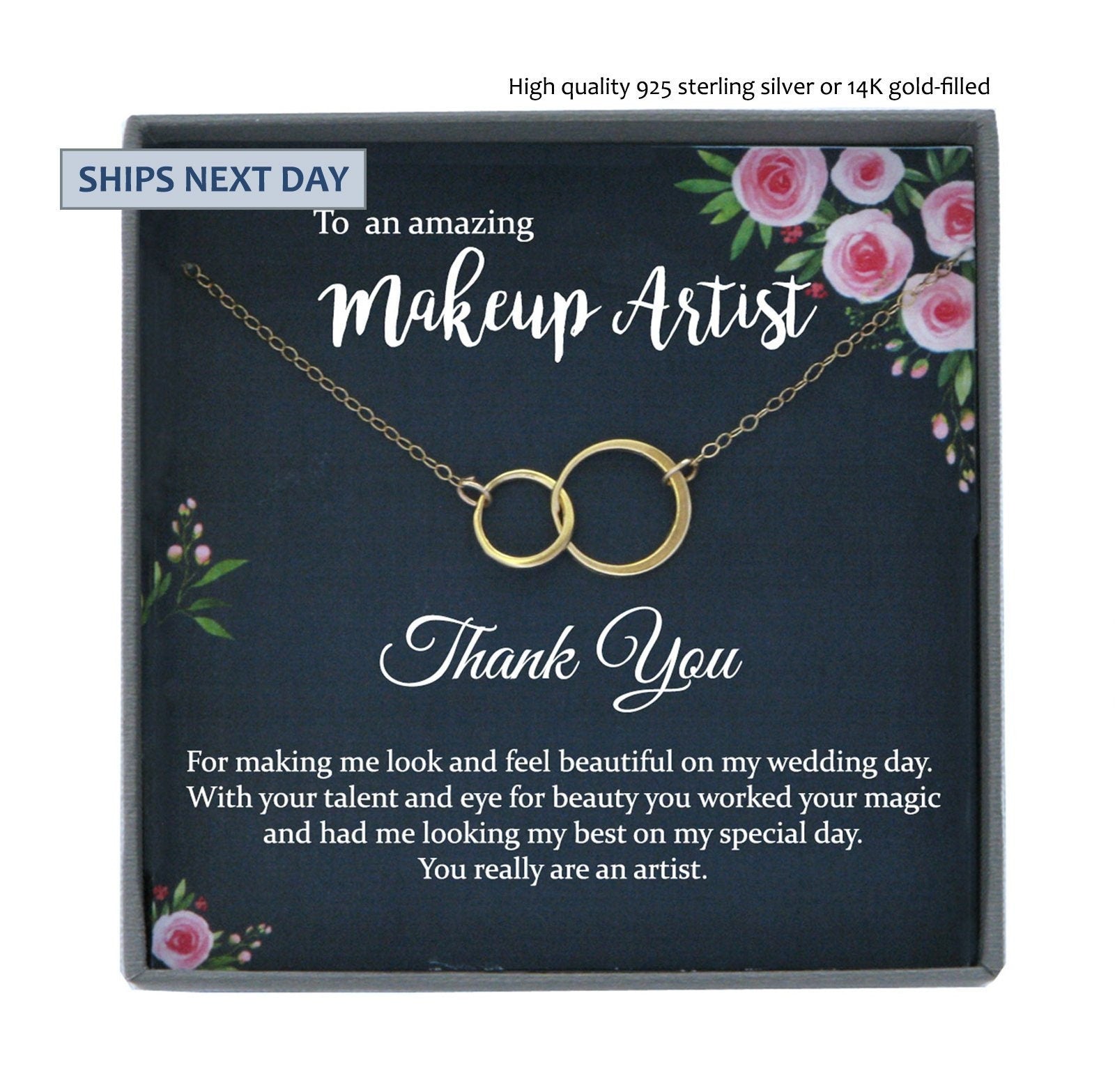 Make up Artist Gift for Makeup Artist Gift, Beautician Gift, Wedding Makeup Artist Gift Thank you from bride, thank you cards