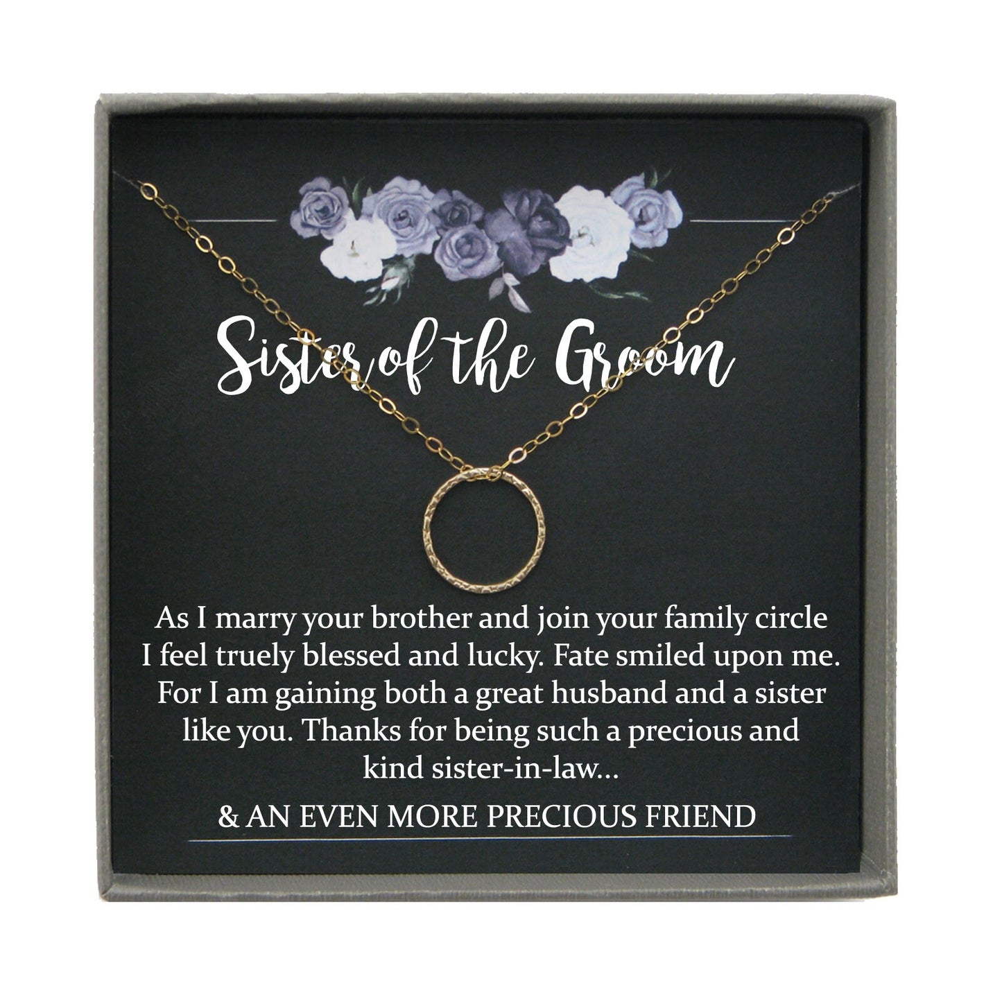 Sister of the Groom Gift from Bride Sister in Law Wedding Gift from Bride to Sister in Law Gift to Sister in Law Necklace Gift Necklace