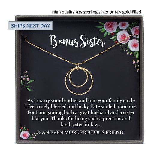 Sister of the Groom Gift from Bride Sister in Law Wedding Gift from Bride to Sister in Law Gift to Sister in Law Necklace Gift Necklace