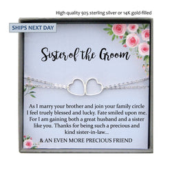 Sister of the Groom Bracelet Sister of the Groom Gift from Bride to Sister of Groom Gift To Sister in law from Bride