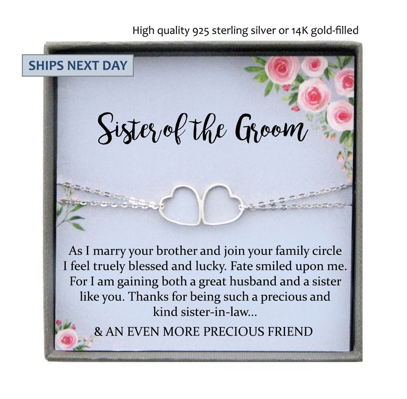 Sister of the Groom Bracelet Sister of the Groom Gift from Bride to Sister of Groom Gift To Sister in law from Bride