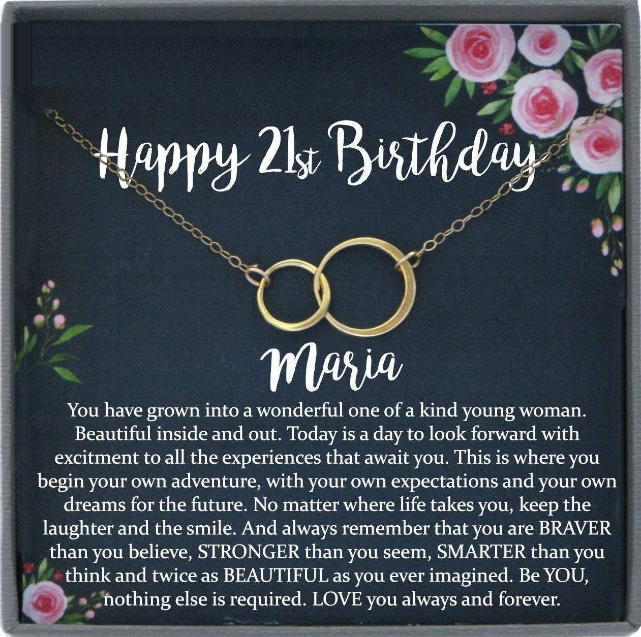 21st birthday gift for daughter, Birthday Gift ideas, gift for 21st birthday girl, 21st birthday gift for her Jewelry, twenty first birthday