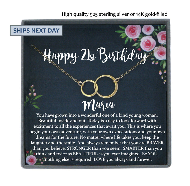 21st Birthday Gift Necklace for Daughter from Mom and Dad – KindPaw Online
