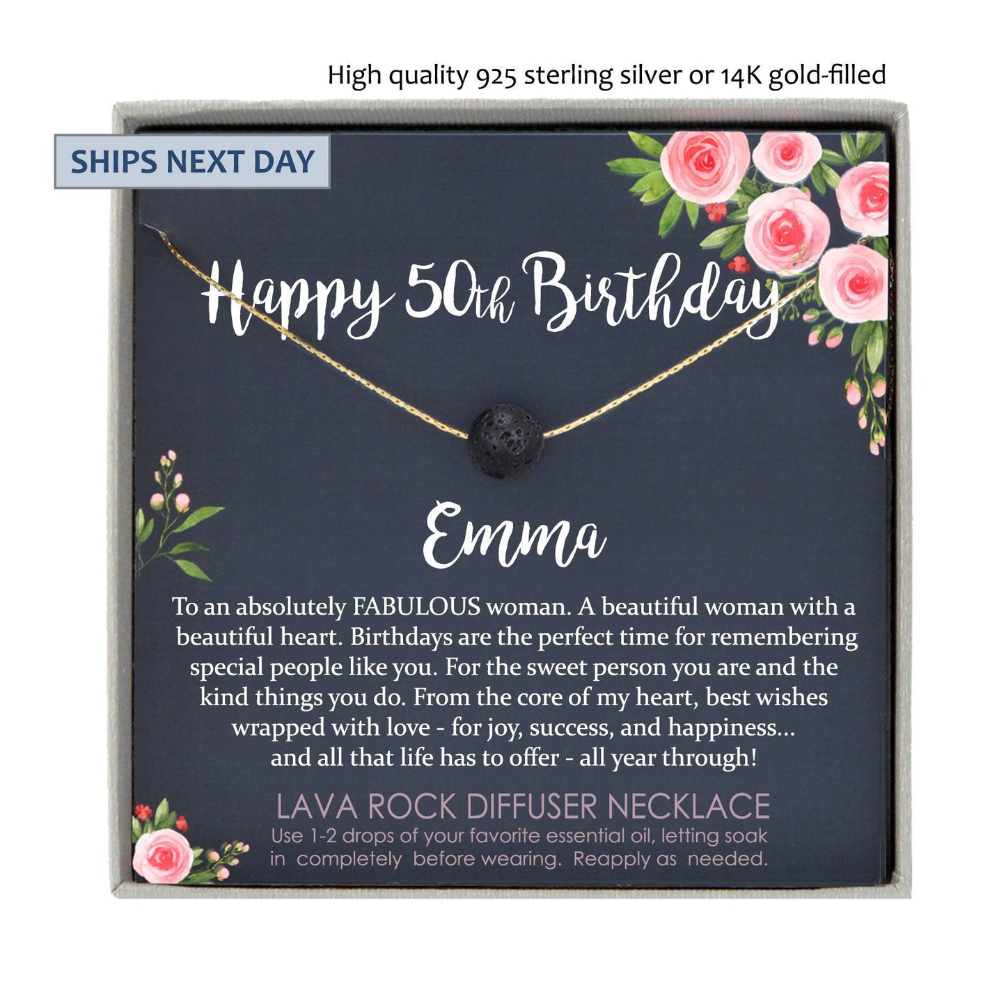 50th Birthday Gift for Women Fifty and Fabulous Gift Ideas