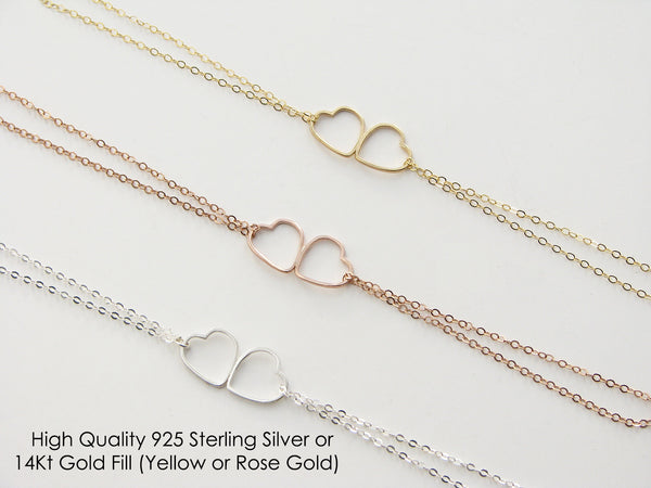 Friendship Bracelet for Best Friend Bracelet, Best Friend Gift,  BFF bracelet for friend Friendship gift Hearts Bracelet