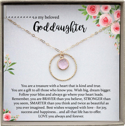 Goddaughter Gifts from Godmother, Goddaughter Necklace, Goddaughter baptism gift, Goddaughter Birthday gift, Goddaughter Wedding Gift
